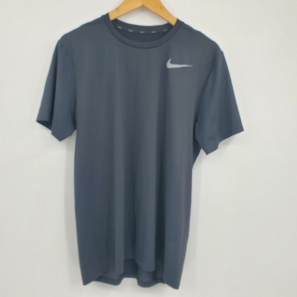 ◇◇ Nike Men's Dri-fit Short-sleeved Crewneck T-shirt Dark Gray Size Medium